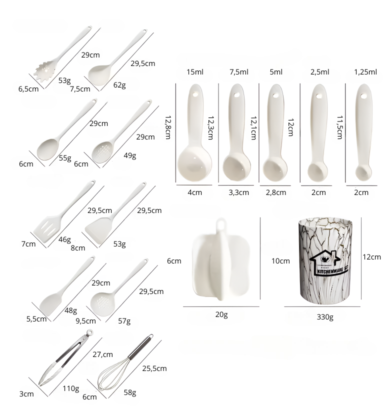 Ensemble d’ustensiles de cuisine