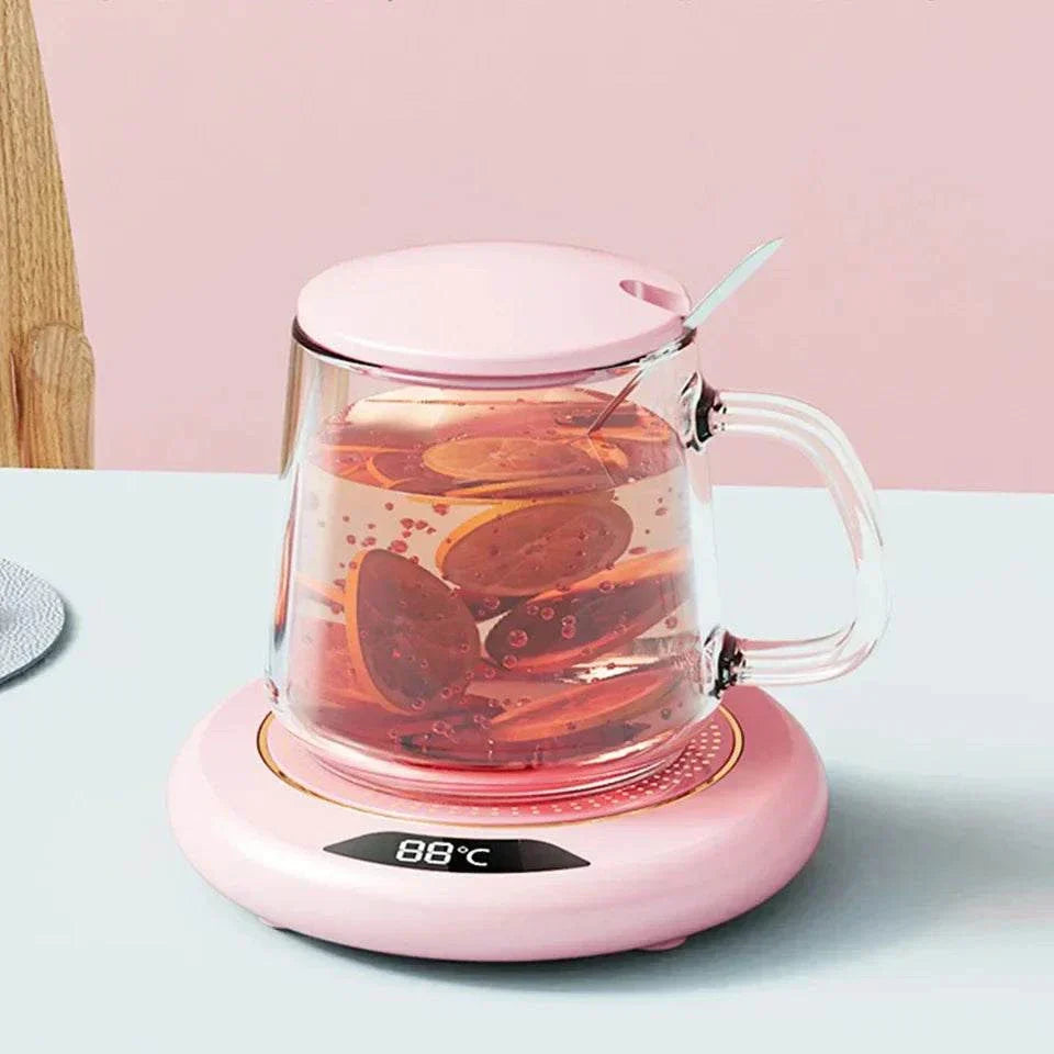 Dessous de tasse chauffant
