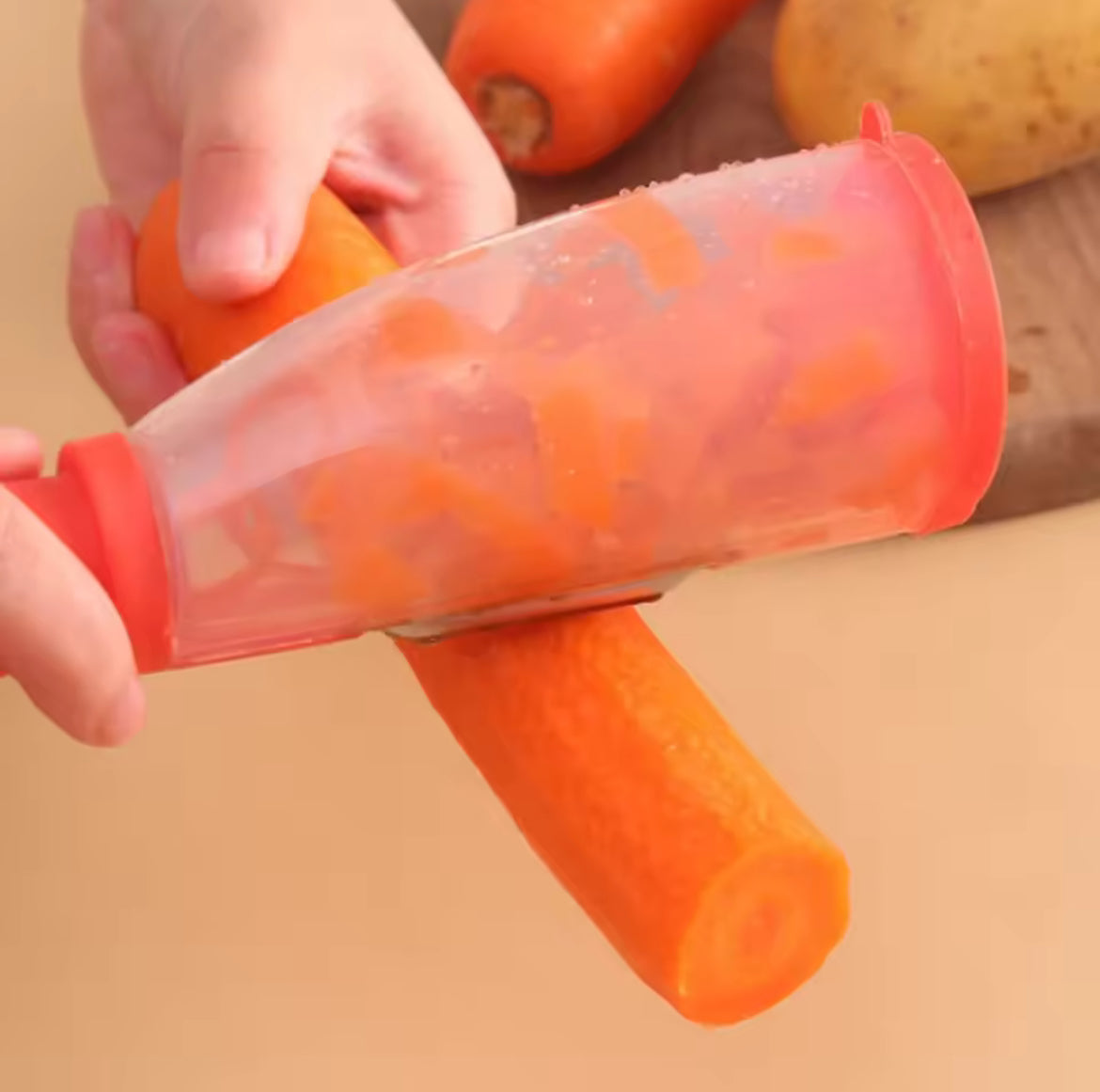 Éplucheur avec récipient