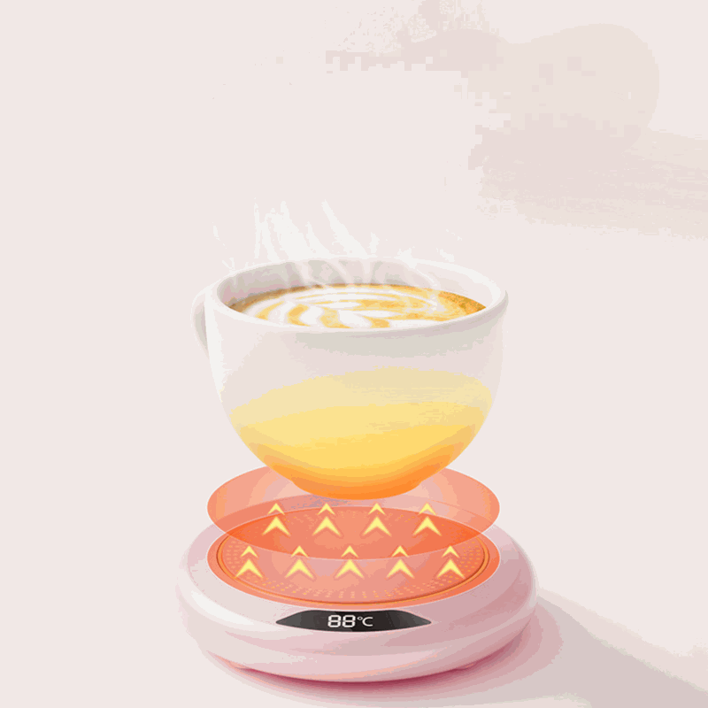 Dessous de tasse chauffant